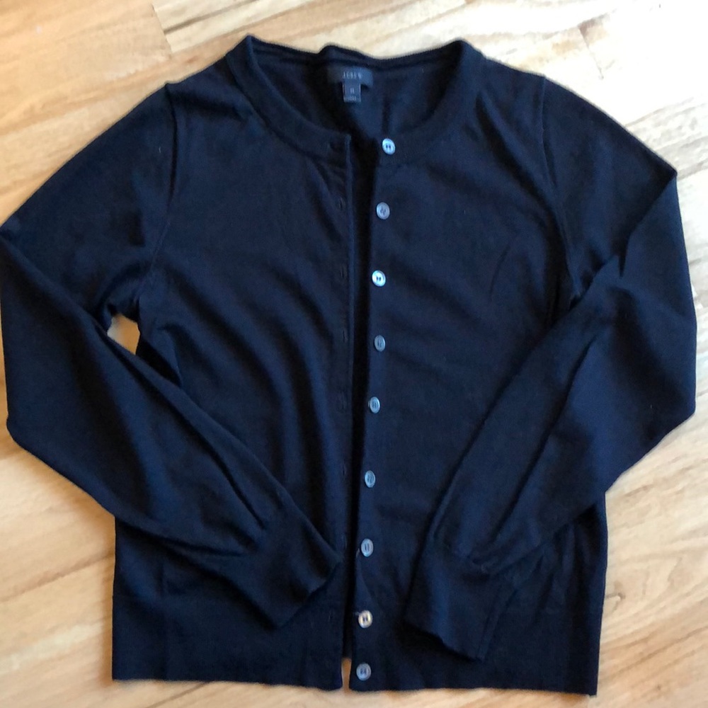 Black J. Crew merino cardigan